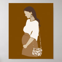 Abstraktes Profil einer schwangeren Frau - Materni