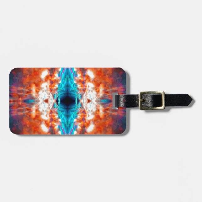 Abstraktes psychedelisches Muster Gepäckanhänger (Vorderseite horizontal)