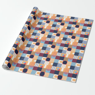 Abstraktes quadratisches Kunstwerk: geometrisches  Geschenkpapier