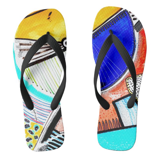 Abstraktes Rad Flip Flops (Fußbett)