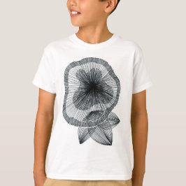 Abstraktes radiales Linienkunst-Blumen-Kinder-T-Sh T-Shirt
