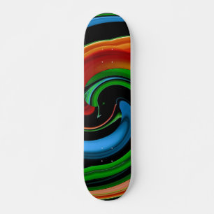 Abstraktes Rainbow Cartoon-Face-Skateboard Skateboard