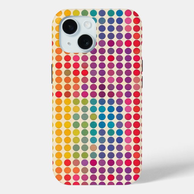 Abstraktes Rainbow Dot Muster Case-Mate iPhone Hülle (Rückseite)