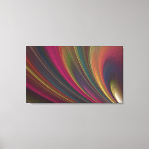Abstraktes Rainbow Fraktal Wrapped Canvas Print Leinwanddruck