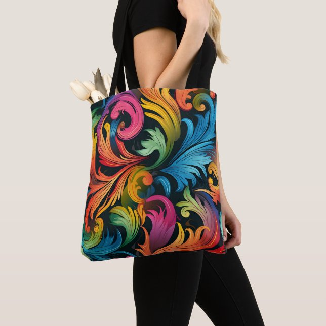 Abstraktes Rainbow Leaf Muster (Von Nahem)