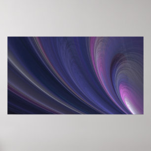 Abstraktes Rainbow Swirl Poster