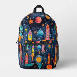 Abstraktes Raketenstück Bedruckter Rucksack