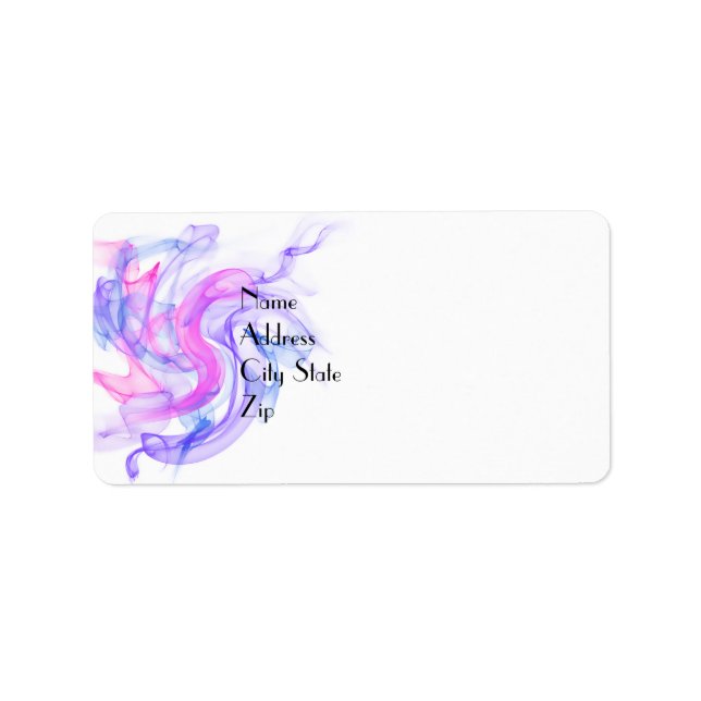 Abstraktes Rauchen im Wasser Adressaufkleber (Vorne)