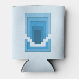 Abstraktes Rechteck in Blau Dosenkühler