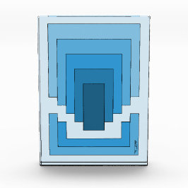 Abstraktes Rechteck in Blau Fotoblock