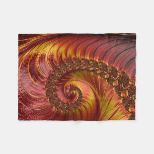 Abstraktes Red Fiery Fraktal Fleecedecke