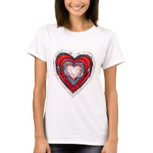 Abstraktes Red Heart Design