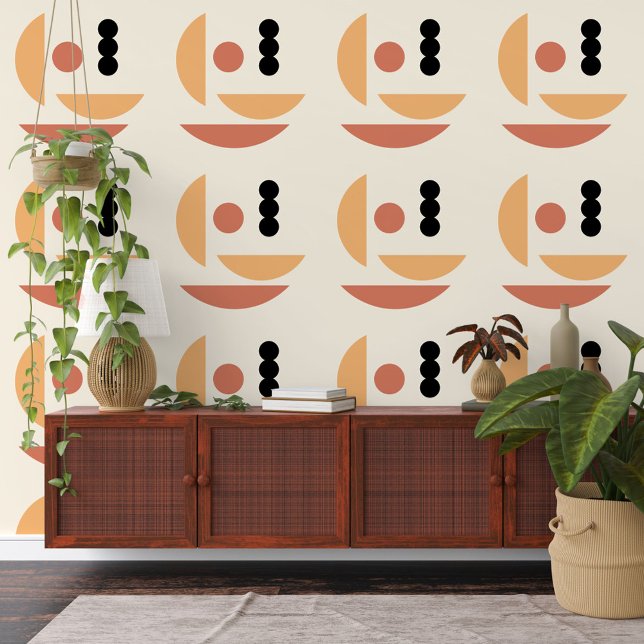 Abstraktes Red Sun Black Moon Fusion Art Muster Tapete (Von Creator hochgeladen)