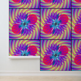 Abstraktes Regenbogen-Mandala-Kunstmuster  Tapete