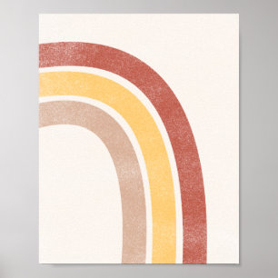 Abstraktes Regenbogen-Mid-Century-Motiv Poster