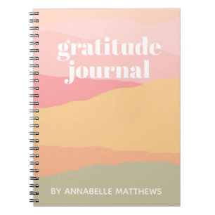 Abstraktes Regenbogen Wasserfarbe Landschaft Dankb Notizblock