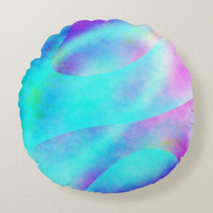 Abstraktes Regenbogendesign Rundes Kissen