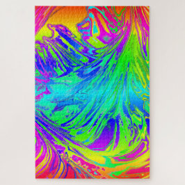 Abstraktes Regenbogenflüssig Puzzle