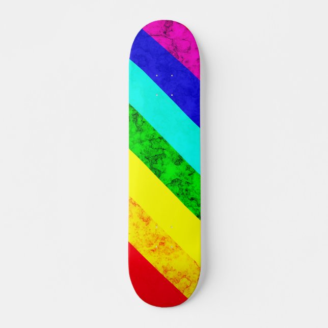 Abstraktes Regenbogenmuster Skateboard (Vorne)