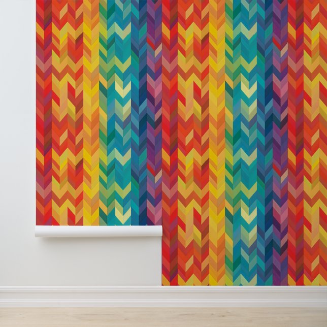 Abstraktes Regenbogenmuster Tapete (Anwendung)