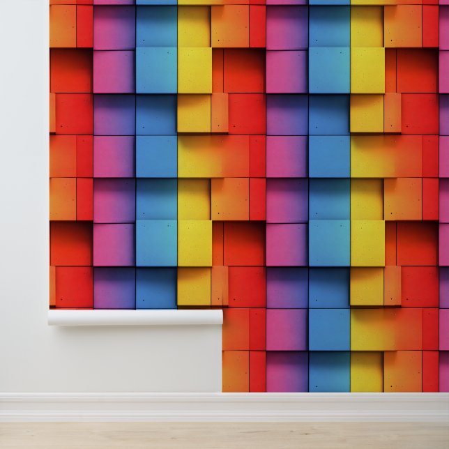 Abstraktes Regenbogenmuster Tapete (Anwendung)