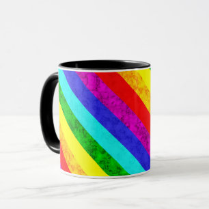 Abstraktes Regenbogenmuster, Tasse
