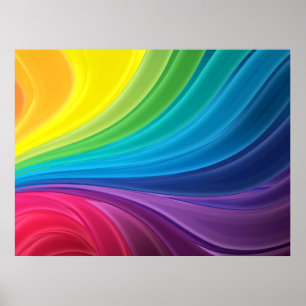 Abstraktes Regenbogenposter Poster