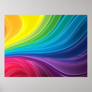Abstraktes Regenbogenposter Poster