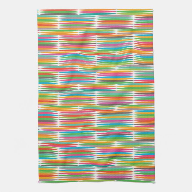 Abstraktes Regenbogentropfen-Muster Handtuch (Vertikal)
