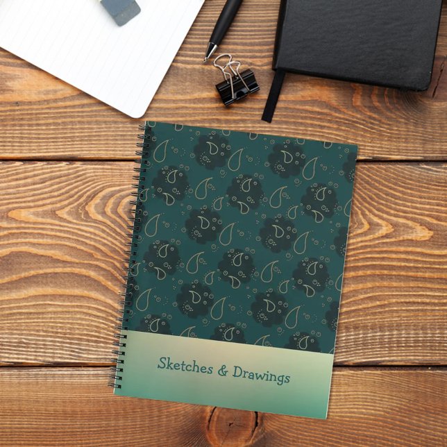 Abstraktes RegenfallNotebook Notizbuch (Von Creator hochgeladen)