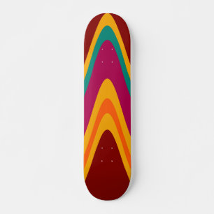Abstraktes Retro Art Déco Skateboard