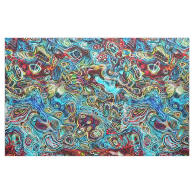 Abstraktes Retro-Cooles Wave-Muster Stoff (Fat Quarter (45,7 x 55,9 cm))