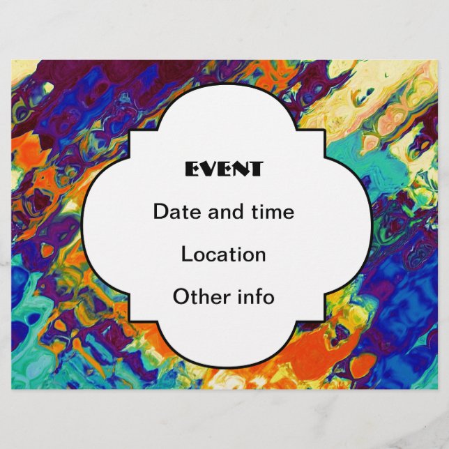 Abstraktes Retro-Design Flyer (Vorne)