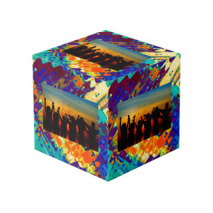 Abstraktes Retro-Design Würfel