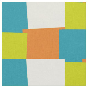 Abstraktes Retro-Farben-Geometrisches Muster #10 Stoff