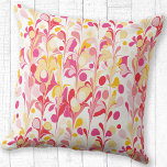 Abstraktes Retro-Marmormuster Rosa Gelb Kissen<br><div class="desc">Moderne,  abstrakte Marmormuster in Rosa,  Orange und Gelb. Originelle Kunst von Nic Squirrell.</div>