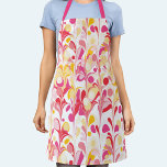 Abstraktes Retro-Marmormuster Rosa Gelb Schürze<br><div class="desc">Moderne,  abstrakte Marmormuster in Rosa,  Orange und Gelb. Originelle Kunst von Nic Squirrell.</div>