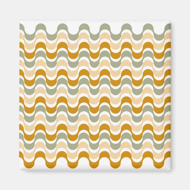 abstraktes Retro-Muster Magnet (Vorne)