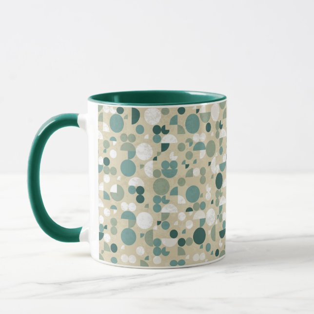 Abstraktes retro Muster Tasse (Links)