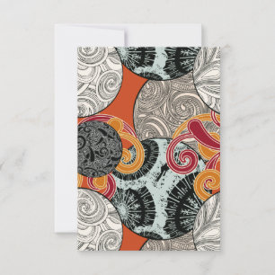 Abstraktes Retro-Swirbelmuster mit japanischem Fla Karte