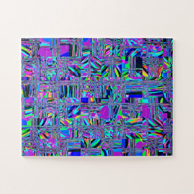 Abstraktes Rock Pile Muster farbenfroh, oversifizi Puzzle (Horizontal)