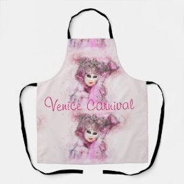 Abstraktes Rosa Aquarell Fasching in Venedig Schürze