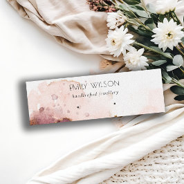 Abstraktes rosa blaues Wasserfarbenfeld - Ohrenbil Mini Visitenkarte