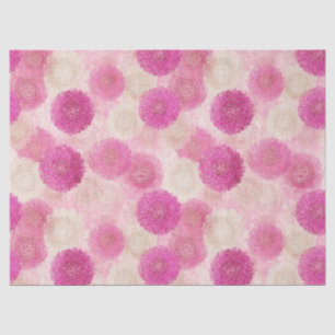 Abstraktes rosa Blumen-Spitzenkreis-Muster Seidenpapier