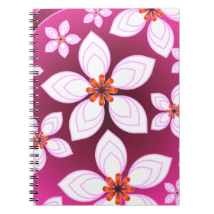 Abstraktes Rosa-Blumenmuster Ästhetische Blume Notizblock
