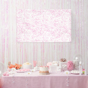 Abstraktes rosa Büroordner-Set Banner
