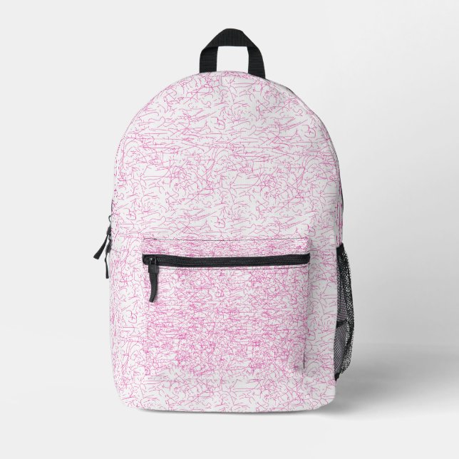 Abstraktes rosa Büroordner-Set Bedruckter Rucksack (Vorderseite)