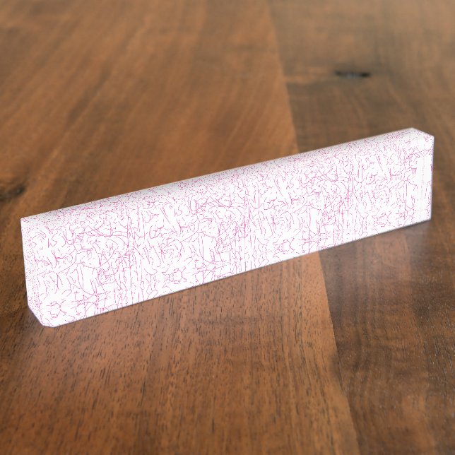Abstraktes rosa Büroordner-Set Namensplakette (Seite)
