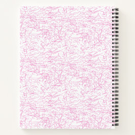 Abstraktes rosa Büroordner-Set Notizbuch