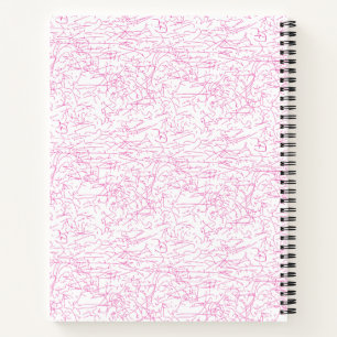 Abstraktes rosa Büroordner-Set Notizbuch